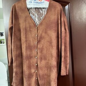 Zsupply ribbed brown dress